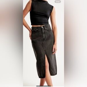 Abercrombie  & Fitch high-rise denim skirt